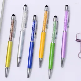 5 sztuk/zestaw kreatywny wielofunkcyjny kryształowy długopis Shandwriting pojemnościowy diamentowy ekran dotykowy T biurowe