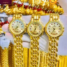 腕時計なしフェード高品質の女性ゴールドエスザ新彫りの天然フリチラリアフェイスレディース小さなゴールド高品質の動き0703