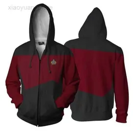 Moletom Masculino Star Voyager Trek Moletom Com Capuz Masculino Com Capuz Masculino Hip Hop Casaco Casual com Zíper HKD230704