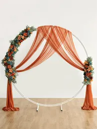 Número arco de casamento drapeado tecido 6m x 74cm jardas tecido puro chiffon pano de fundo cortina cerimônia recepção swag