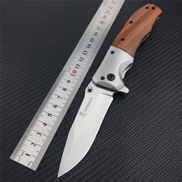 Browning DA51 Fast Open Tactical Folding Knife Wood Handle Outdoor Camping Hunting Survival Pocket Knife Utility EDC Tool