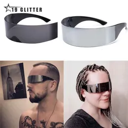 Montature per occhiali da sole Divertente Futuristico Avvolgere Monob Costume Maschera Novità Occhiali Decorazione per feste di Halloween Decorazione 230704