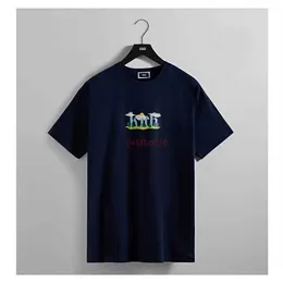 Дизайнерская модная одежда футболка футболка Kith Monday Project Cloud Tee Cloud Cloud рукав с коротким хлопчатобу