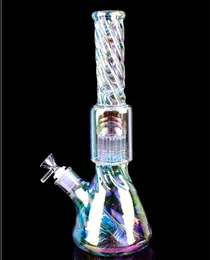 Rauchende Wasserpfeifen Regenbogenglasbong Wasserpfeifen Downstem Perc Glas Dabber Zigarette Dab Rigs mit 14-mm-Gelenk