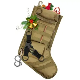 Hanging Tactical Molle Babbo Natale Stocking Bag Dump Drop Pouch Borse di stoccaggio Militare Caccia Magazine Pouch Xmas Decoration