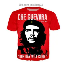 Herr T-shirts Kaus Grafiti Che Guevara Kaus Gambar Cetak 3d Kustom Pria Wanita Kaus Longgar Kasual Ala Jalanan Anime Musim Panas Homme Z230706