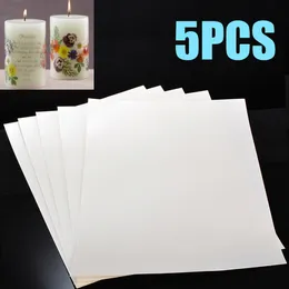 메모장 5pcs 클리어 흰색 A4 크기의 워터 슬라이드 데칼 종이 잉크젯 워터 슬라이드 전송 DIY 옷 패턴 도구 230703