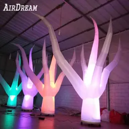 2m/2.5m/3m Color changing LED tube pillar Lighting Inflatable Water Plant sea grass Tree Tentacle for Party Decoration