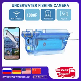 Fish Finder 1080P Câmera de pesca subaquática sem fio Wi-Fi Fish Finder Câmera de vídeo com aplicativo de gravação em loop Controle remoto para barco de pesca HKD230703