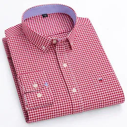 MEN S TRACHSUITS DASATION DASALT COTTON OXFORD LONG SLEEVE POCKED AND TROW CLASSIC PLAID PLAID FIT MAN MANY CLOTHING 230703