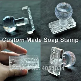 Stamps CustomMADE SOAP STAMP Personalized Cookie Stamp Embosser Handmade Acrylic Glass Soap Stamp Soap Mold Wedding Stamp 230704