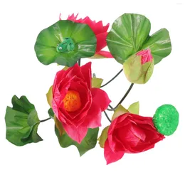 Decorative Flowers Plastic Flower Fake Layout Artificial Vase Lotus Ramo De Flores Artificiales Household Faux Floral Arrangements