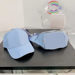 패션 허리 가방 유엔 가방 나일론 짠 로고 디자인 야외 야구 모자+허리 가방 조합