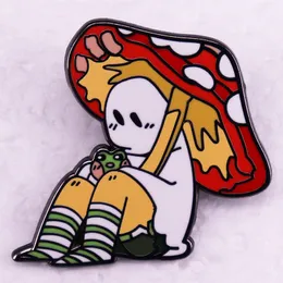 mushroom ghost brooch Cute Anime Movies Games Hard Enamel Pins Collect Cartoon Brooch Backpack Hat Bag Collar Lapel Badges
