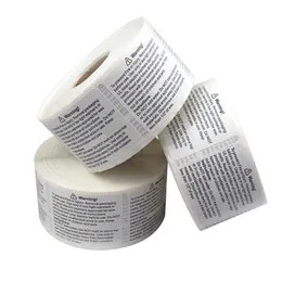 Amazon Candle Warming Stickers Adhesive Printing Circle Safe Lable 500-600 Pieces/Roll