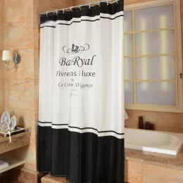 ロイヤルシャワーカーテンヨーロッパ厚みのポリエステル防水浴室シャワーカーテンアメリカスタイルのバスカーテン