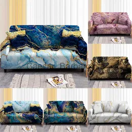 Крышка стула в акварельном эластичном диване для гостиной Золотой мраморный диван с диван -диван -крышка для дивана Крышка дивана 1234 SEATER X0703