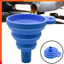 New Engine Funnel Car Universal Silicone Liquid Funnel Washer Fluid Change Foldable Portable Auto Engine Oil Petrol Change Funnel