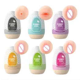 Mini Portable Masturbation Egg Cup Penis Massager Stimulator Soft Rubber Adult Sex Toys for Men Realistic Vagina Pocket Pussy