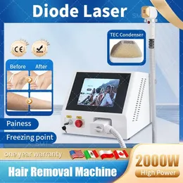 Profession 808nm Diode Laser 2000w Hair Removal Machine Epilator New In Equipment Three Wavelengths Ice Platinum 2023 Device