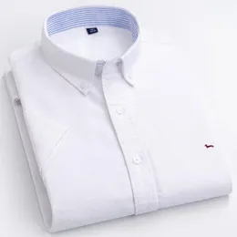 Men's T -skjortor Summer Casual Slim Fit Fashion Short Sleeve Harmont Shirts 100 Cotton Brodery Blaine Blue 230703