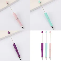 Ballpoint Pens 50pcs Candy Colored Balloved Pens Pen Diy Diy Beadable for School Office Student Kids Gift Pen Corean Stationery Pen 230703
