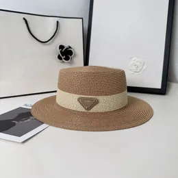 Chapéus largos Brim Summer praia de férias chapéu de palha de moda casual taps