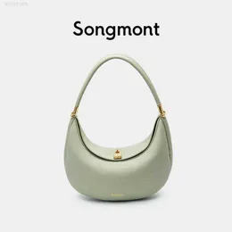 Songmont Songyue Series Moon Bend New Product Head Layer Cowhide Simple Crescent Autumn and Winter Single Shoulder Underarm Women's Bag