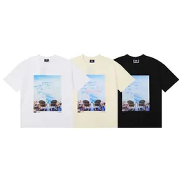 デザイナー ファッション 衣類 Tシャツ Tシャツ Kith ニューヨーク ストア限定 空と雲に望まれる生活 高精細プリント ピュア コットン カジュアル 半袖 Tシャツ M