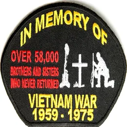 Maßgeschneiderter In-Memory-of-Vietnam-Cap-Aufnäher, individuelles Abzeichen zum Aufbügeln oder Aufnähen, auf der Rückseite der Jacke oder auf der Brust, Größe 347u