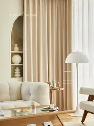 Aufkleber Wohnzimmer Verdunkelungsvorhang verdicken Chenille Beige Muster Ig Schlafzimmer Vorhänge für das Zimmer Französisch Dekor Zuhause