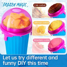 Capacidade de saia Copo lamacento de verão Squeeze suco de suco de água garrafa de água Quickfrozen Smoothie Sand Pinch Sorvete mágico de refrigeração rápida