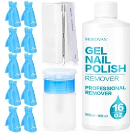 Kit per la rimozione dello smalto gel per trattamenti per unghie con limetta per spingere la cuticola con clip Quick Easy Remove Glitter Dip UV 230703