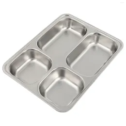 Bandejas Para Comida Stainless Steel Dinner Plate Divided Plates Adults  Control Panel Serving Platter Student
