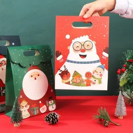 Opakowanie na prezent Świąteczna torba papierowa Cukierki Ciasteczka Samoprzylepne Torby do pakowania Świętego Mikołaja Xmas Dekoracje na przyjęcie urodzinowe