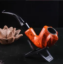 Cachimbos Cachimbo de nível iniciante, pote de ferro hexagonal vermelho, cachimbo de baquelite, cachimbo antiquado, suporte para cachimbo de óleo filtrado