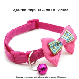 Collani di posizionamento della campana di gatto di cani carini multicolore orsa orsacchiotto per cani bomei cartone animato bowknot collare fibbia regolabile con piombo forniture per animali domestici W0055