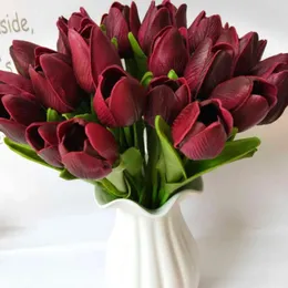 Decorative Flowers 10Pcs/Set Beautiful Imitation Flower Pograph Prop Simulation Plant Tulip Plastic DIY Craft