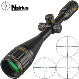 Nsirius Gold 4-16x50 Aoe Tactical Riflescope Optical Sight Red Green Llluminate Crosshair Reticle Hunting Sight for Sniper