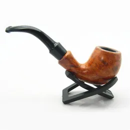 Smoking Pipes Wholesale of ancient wood colored short wooden pipe bent handle tobacco sets