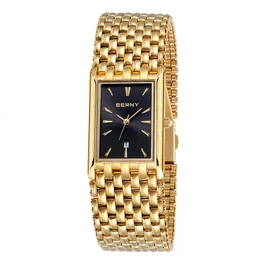 الساعات الأخرى Berny Miyota Quartz Watch Men Men Luxury Men S Wristwatch Water Square Square Square Steel Stainless Golden Man 2023 230703