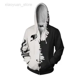 Herren Hoodies Fairy Tail 3D Print Hoodies Anime Cosplay Sweatshirt Männer Frauen Mode Reißverschluss Hoodie Herbst Winter Trendy Outerwear Unisex Coats HKD230704