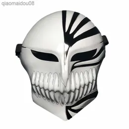 Anime Full Face PVC Kurosaki Ichigo Blurred Death Mask Ghost Step Dança de rua Halloween Masquerade Cosplay Props L230704