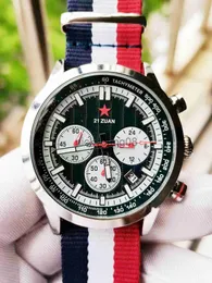 Wristwatches 1963 Pilot Panda Dial Flight Aviation Tough Guy Wrist Quartz Personality Sports Male Clock Retro 1963 Chronograph 0703