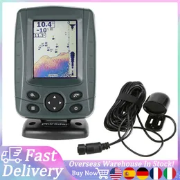 Fischfinder FF668C 3,5-Zoll-LCD-Fischfinder 200 KHz/83 KHz Dual Beam Sonarfrequenz Angeln Sonarsensor Angeltiefe Locator Fischdetektor HKD230703