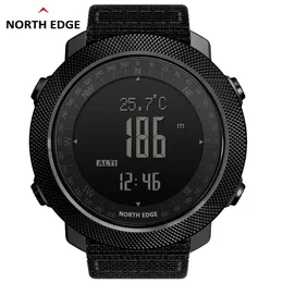 Inne zegarki North Edge Men Sports Wodoodporny 50M LED Cyfrowy zegarek Wojskowy kompas Barometr wysokości 230703
