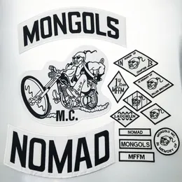 MONGOLS NOMAD MC kamizelka motocyklowa naszywki do haftu 1% MFFM w pamięci żelazko na pełnym tyle kurtki Motorcyle Patch194t