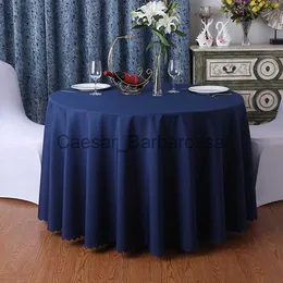 테이블 천 둥근 식탁보 원형 폴리 에스테르 테이블 커버 폴리 에스테르 네이비 블루 테이블 천을 호텔 연회 생일 파티 테이블 테이블 장식 x0704