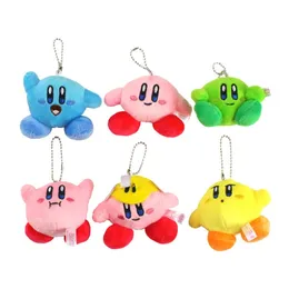 Anime Star Kirby söt mini plysch docka leksak Perifer tecknad väska hänge Nyckelring Semesterpresent