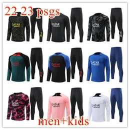 Paris Tracksuit 22 23 Mbappe Man and Kids Sportswear Kurtka 2023 PSGS Training Traint Długie rękawowe koszulka piłkarska